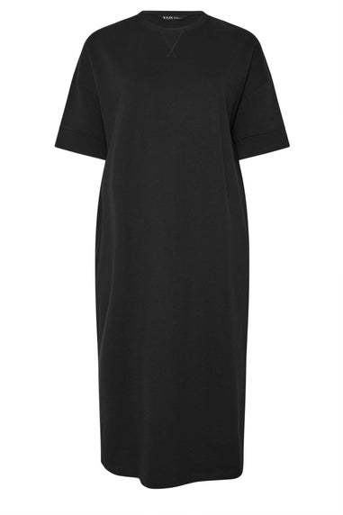 Yours Curve Black Heavyweight Throw On Dress