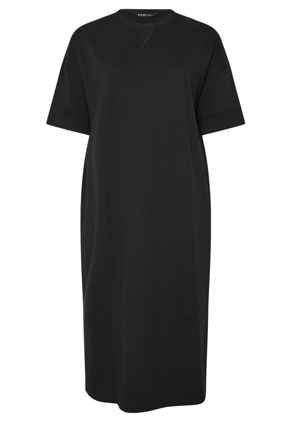 Yours Curve Black Heavyweight Throw On Dress
