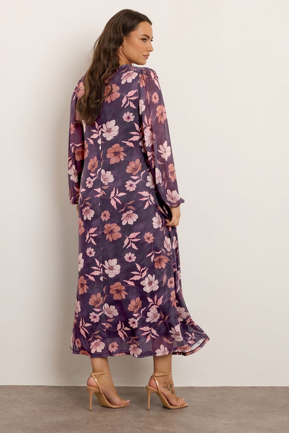 Yours Curve Purple Floral Maxi Dress
