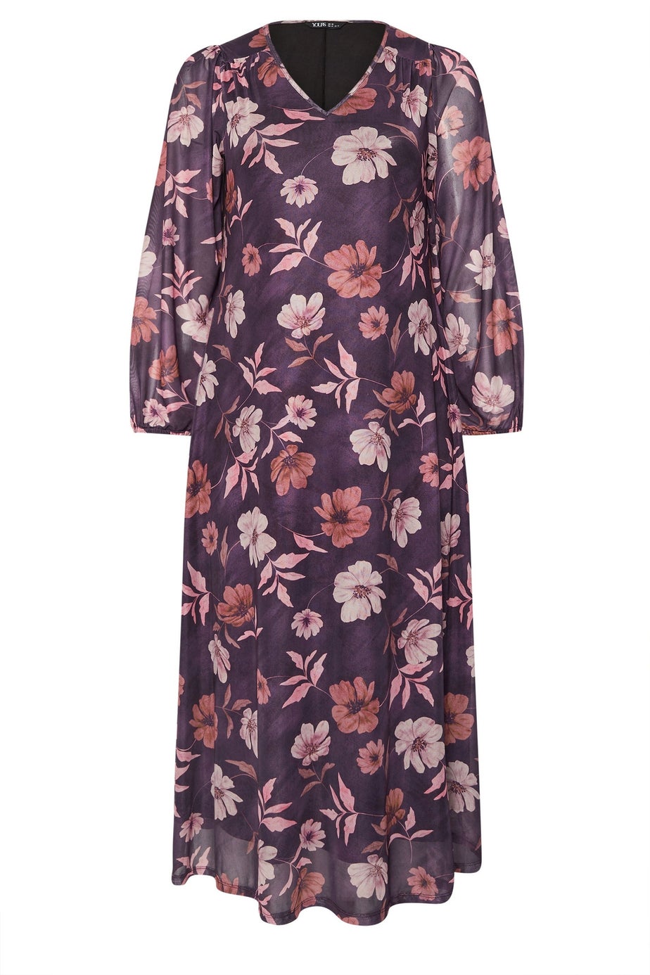 Yours Curve Purple Floral Maxi Dress
