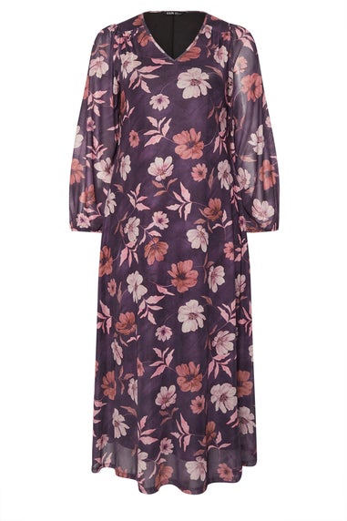 Yours Curve Purple Floral Maxi Dress