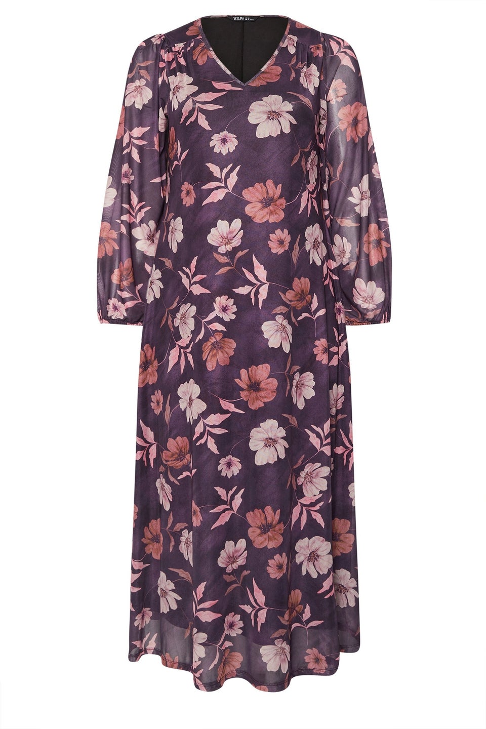 Yours Curve Purple Floral Maxi Dress