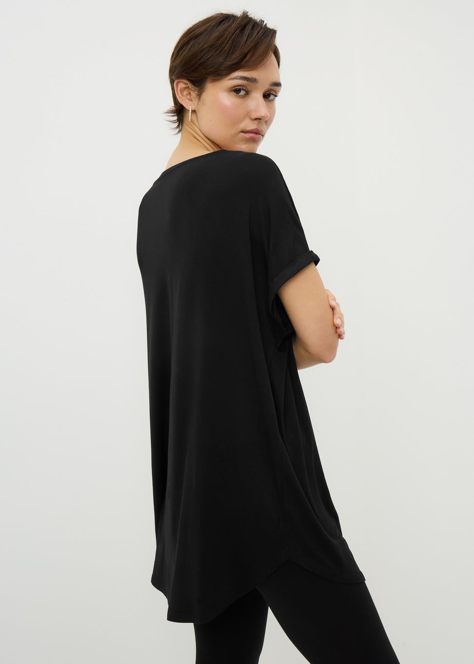 Black Bow Longline T-Shirt