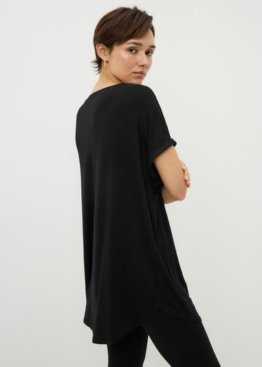 Black Bow Longline T-Shirt