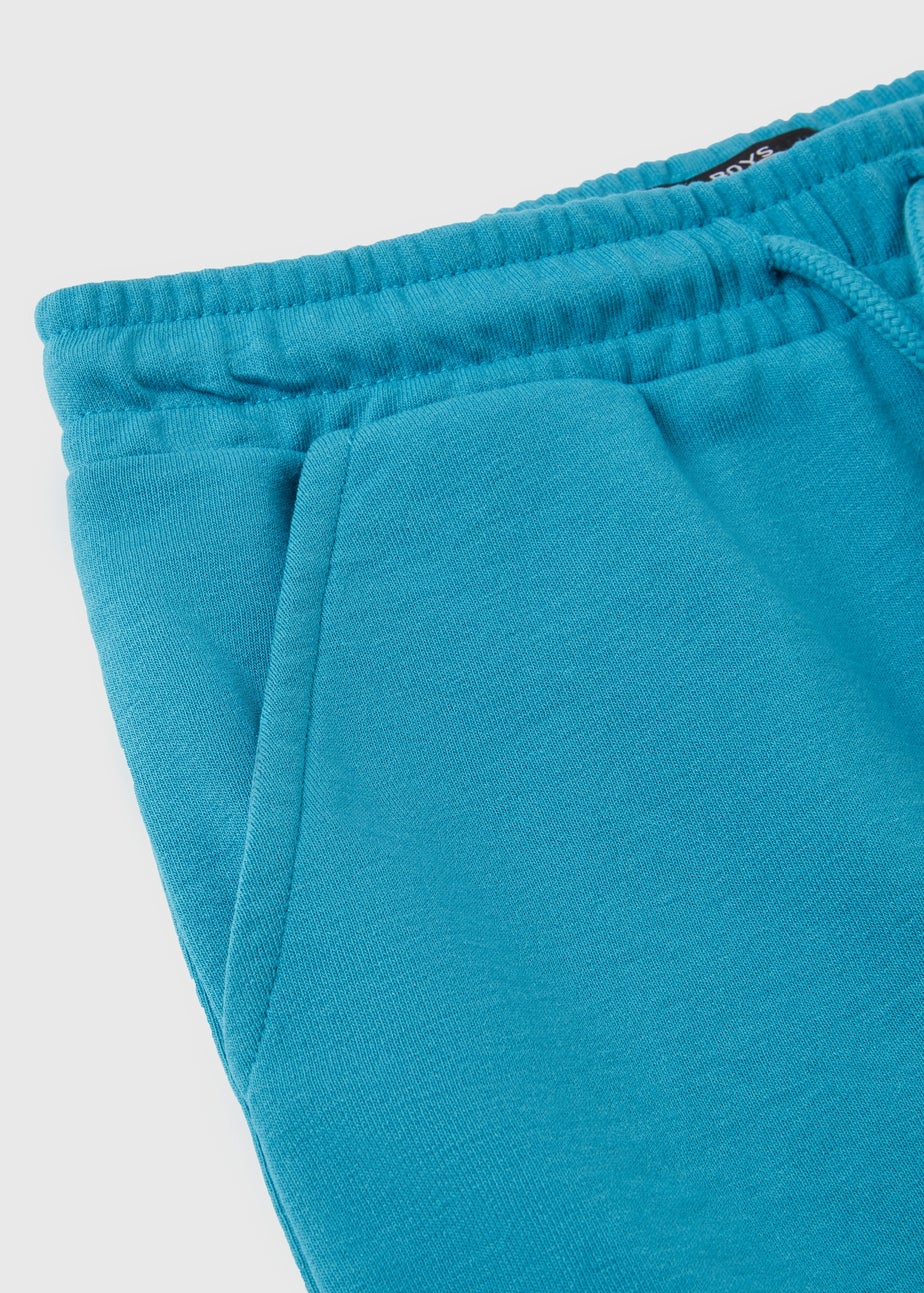 Boys Teal Jogger Shorts (7-15yrs)