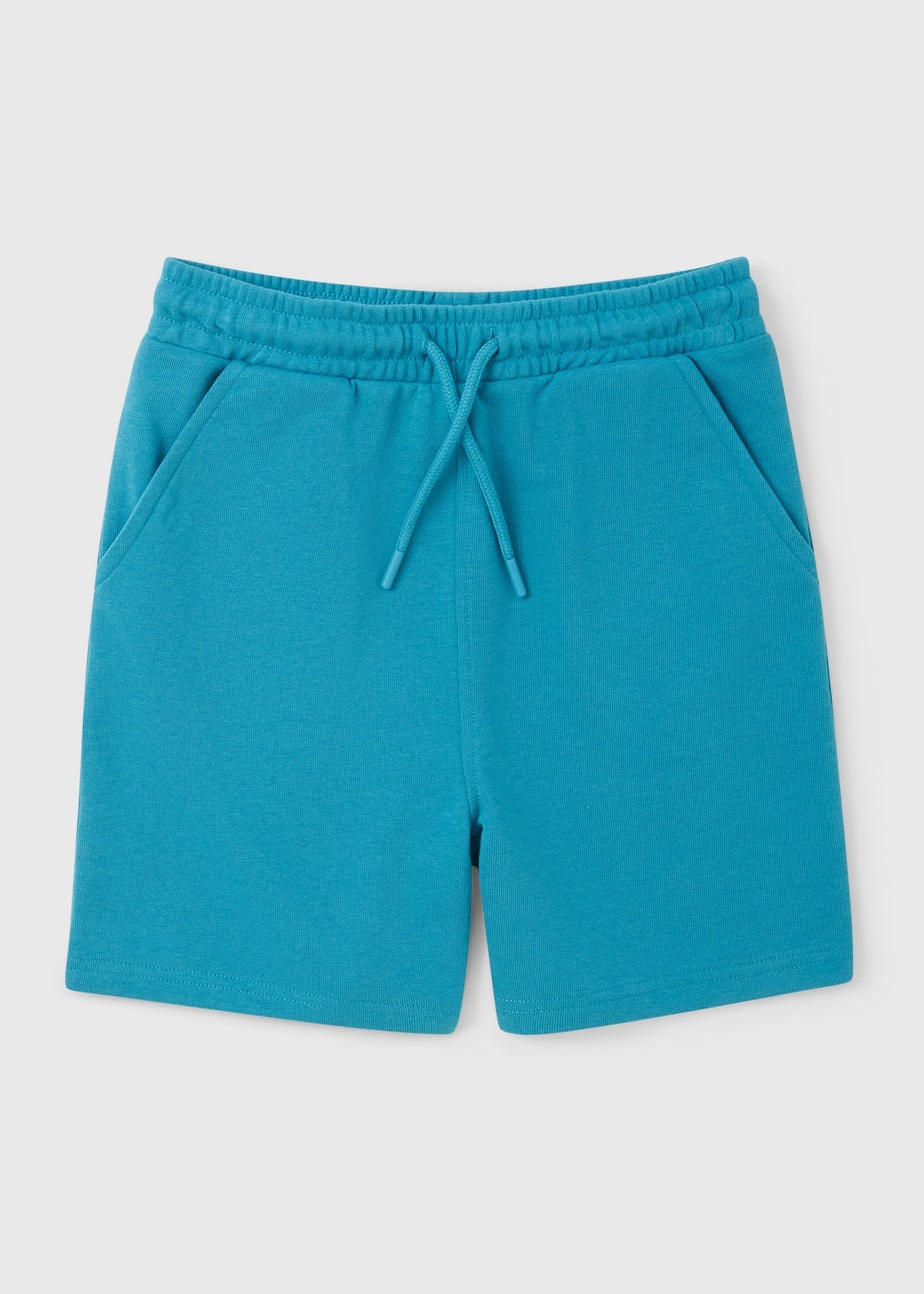 Boys Teal Jogger Shorts (7-15yrs)