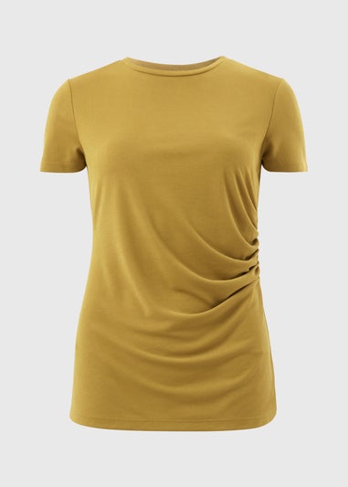 Green Short Sleeve Drape T-Shirt