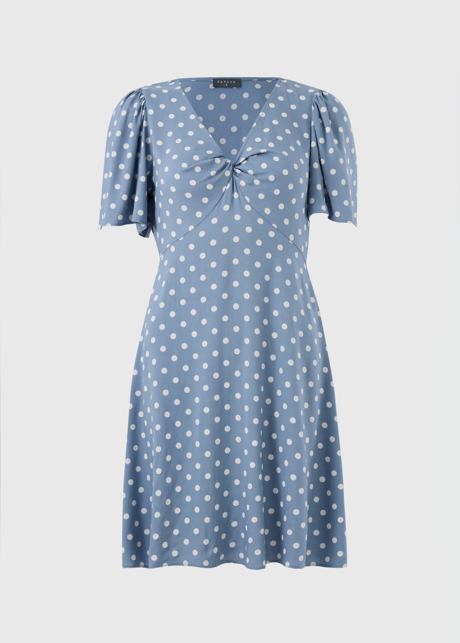 Blue Polka Dot Tea Dress