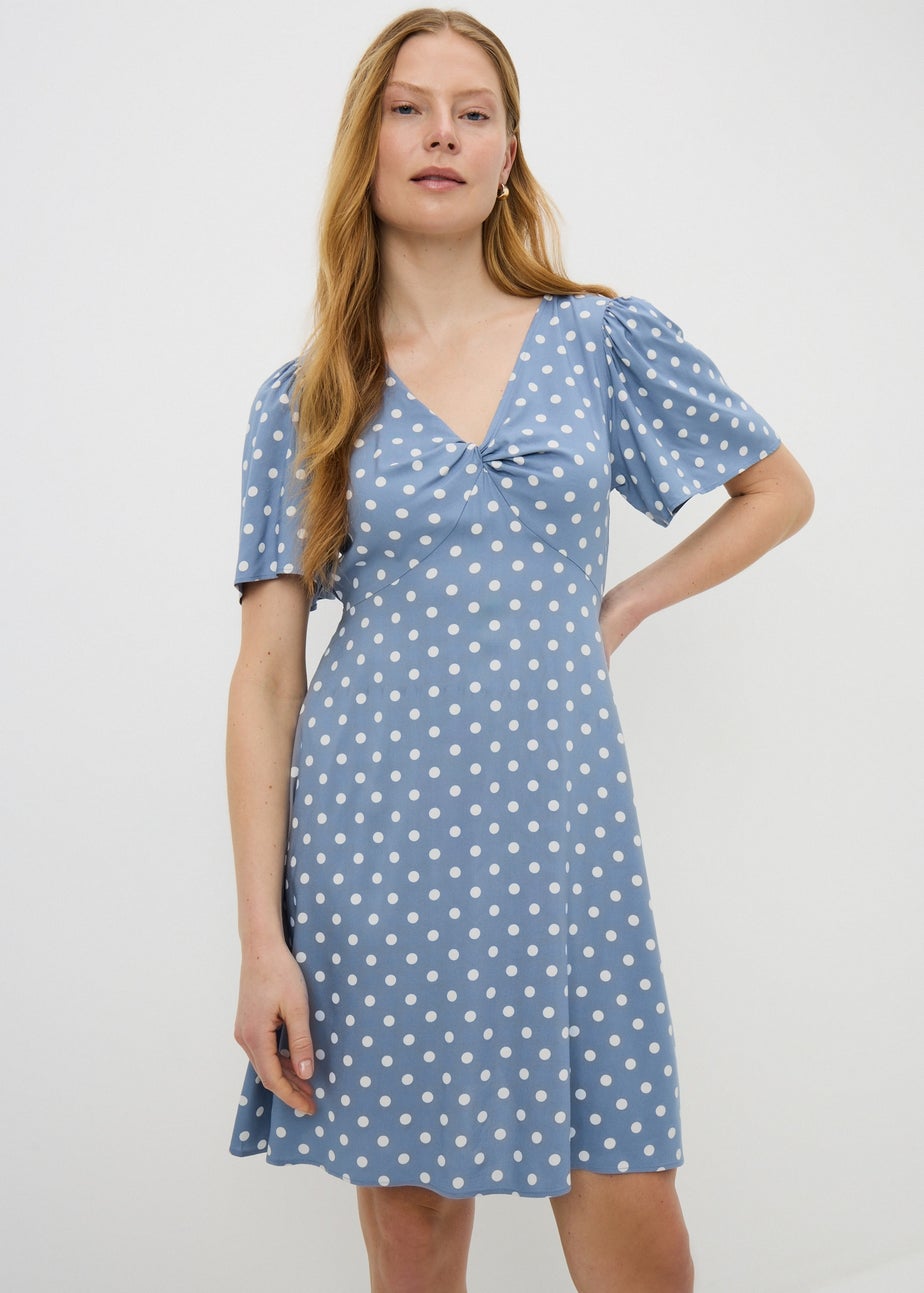 Blue Polka Dot Tea Dress