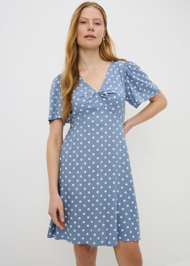 Blue Polka Dot Tea Dress