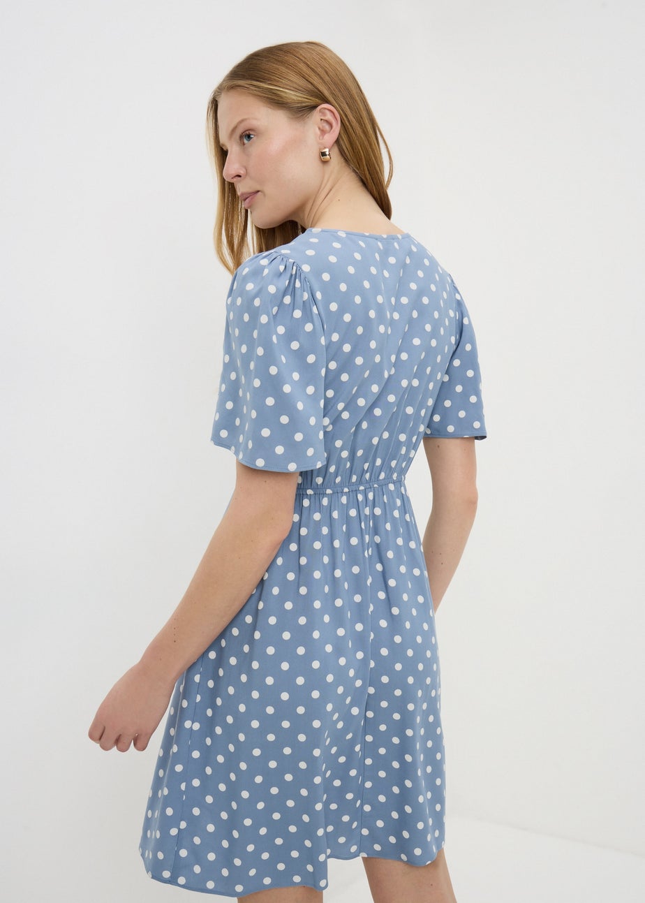 Blue Polka Dot Tea Dress