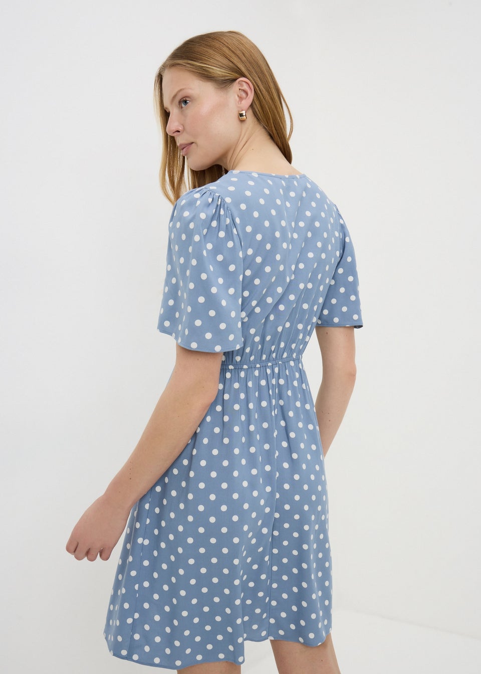Blue Polka Dot Tea Dress