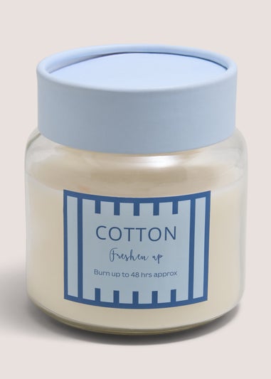 Cotton Stripe Candle Jar