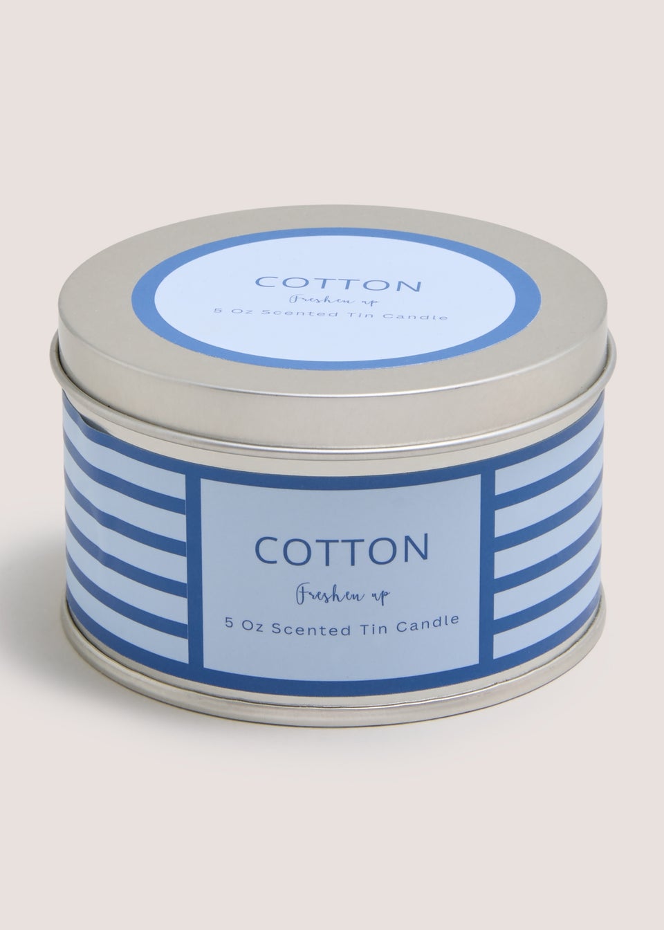 Cotton Stripe Tin Candle
