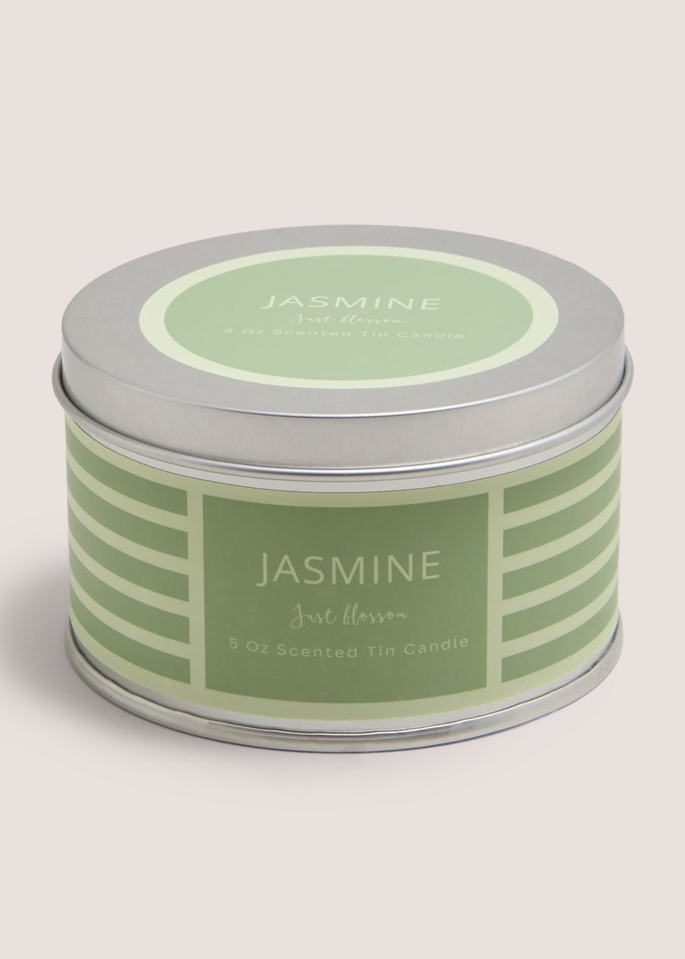 Jasmine Stripe Tin Candle