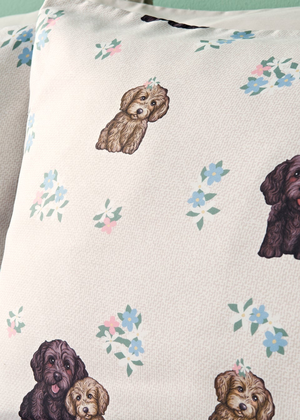 Multicolour Floral Cockapoo Duvet Set