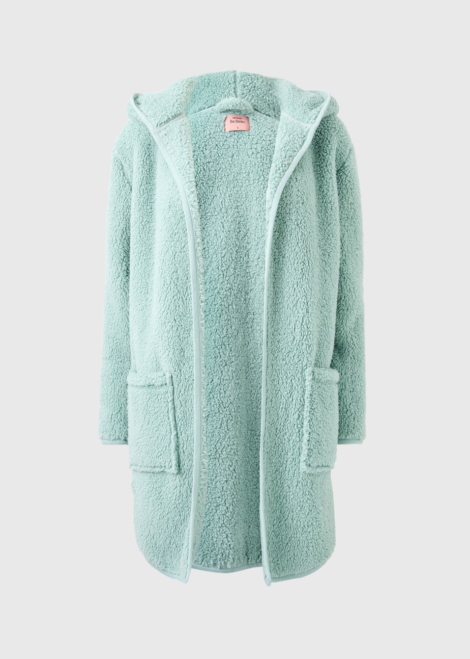 Green Fleece Lounge Cardigan