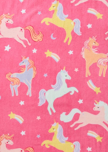 Kids Pink Unicorn Beach Towel