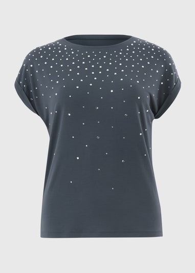 Charcoal Embellished Top