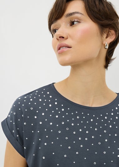 Charcoal Embellished Top