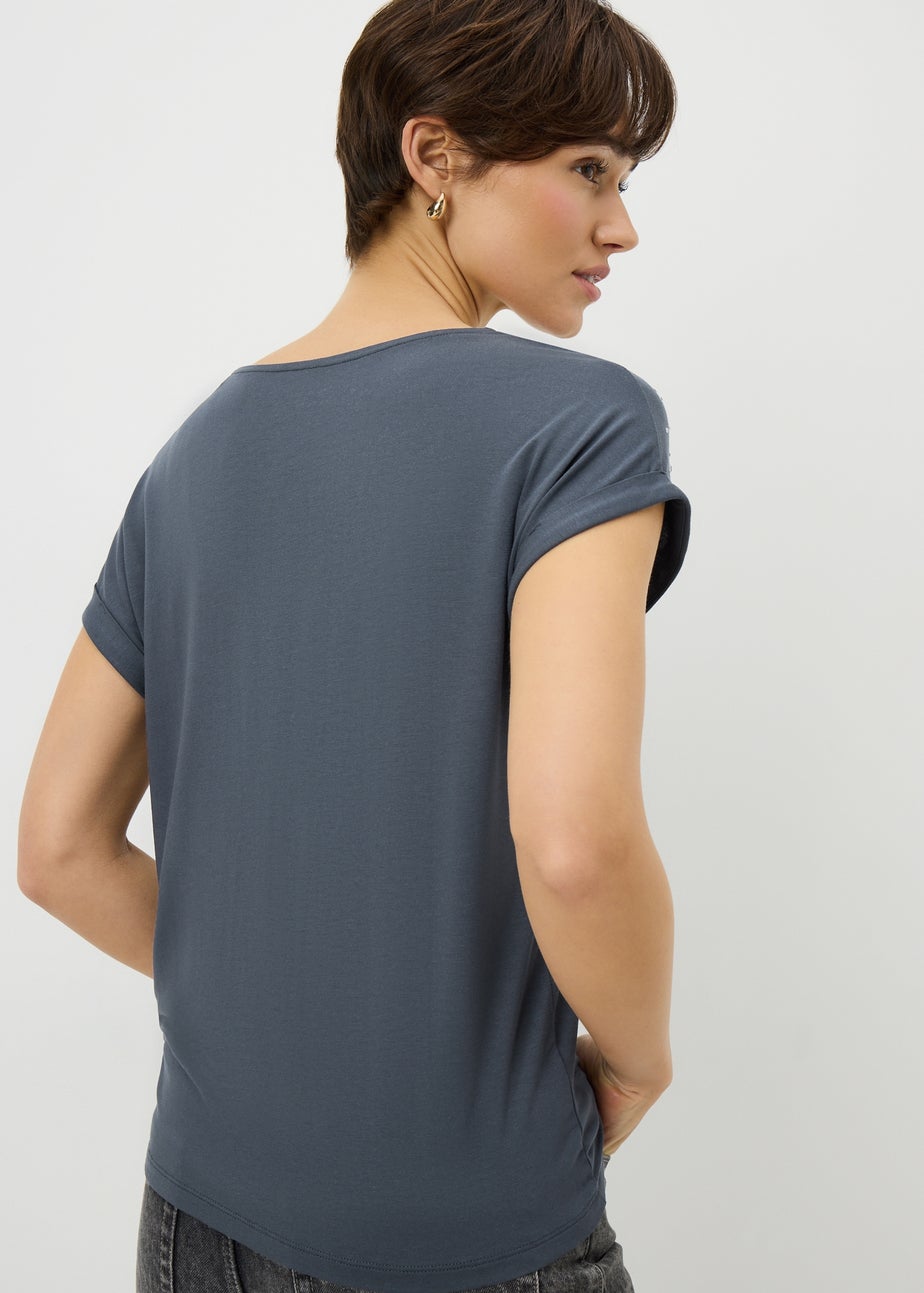 Charcoal Embellished Top