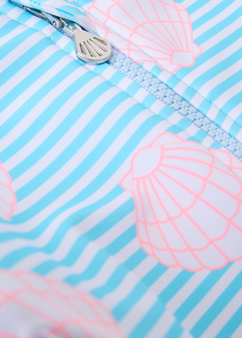 Girls Blue Shell Swimming Costume (6-15yrs)