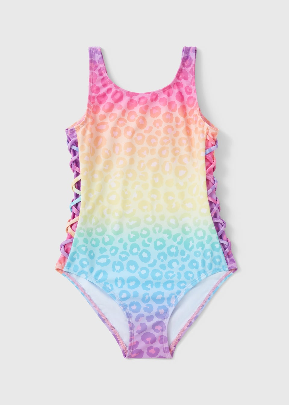 Girls Multicolour Ombre Animal Cut Out Swimsuit (6-15yrs)