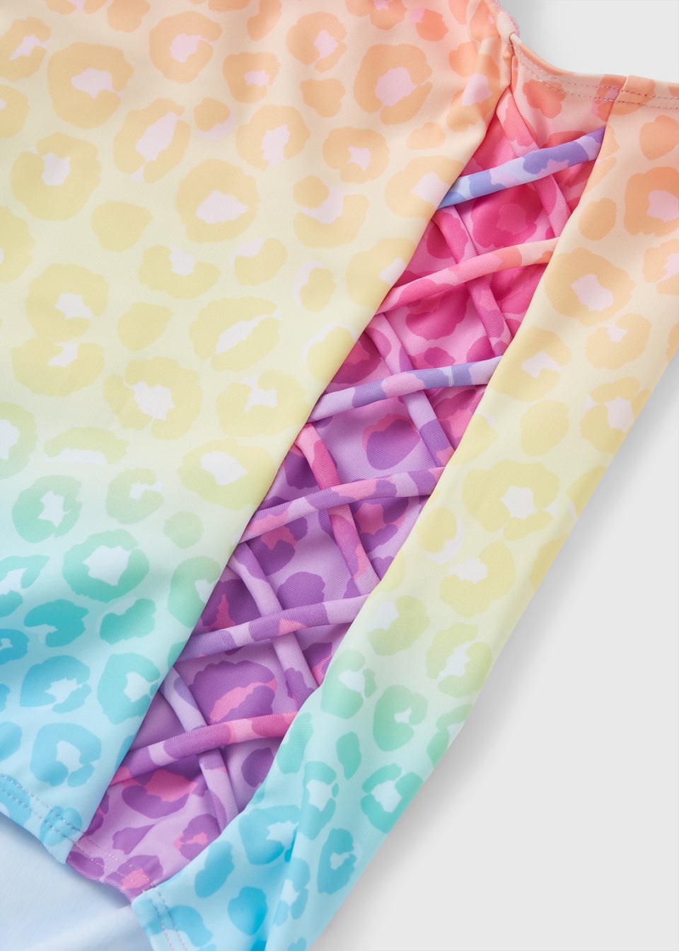 Girls Multicolour Ombre Animal Cut Out Swimsuit (6-15yrs)