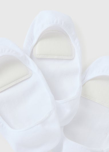 3 Pack White Cushioned Footsie Socks
