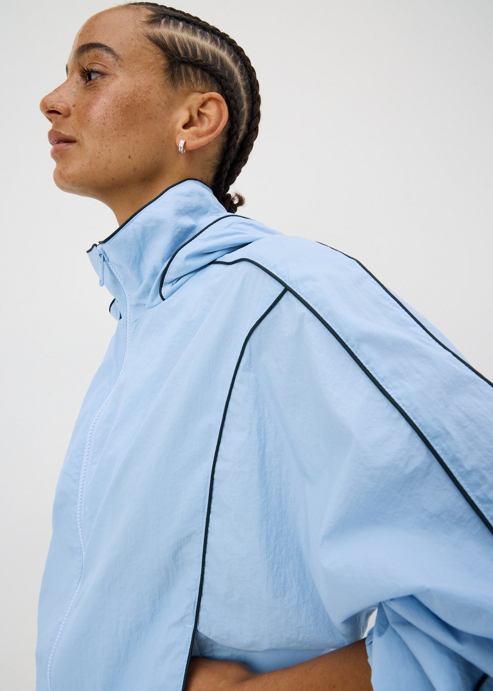 Souluxe Light Blue Piped Running Jacket