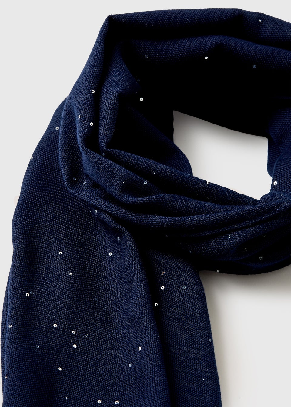 Navy Spot Scarf