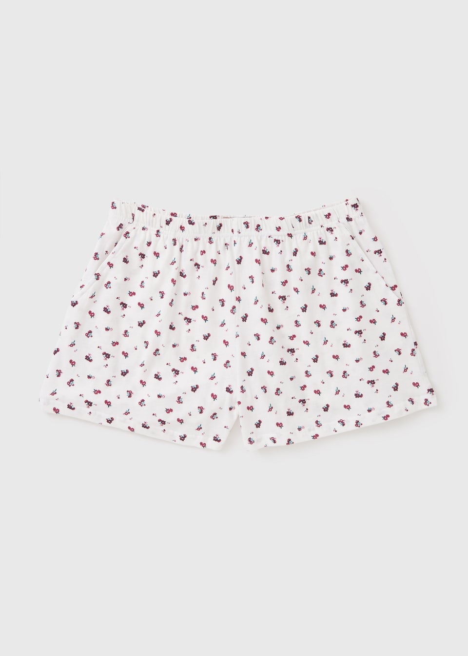 Cream Ditsy Floral Pyjama Shorts