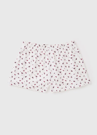 Cream Ditsy Floral Pyjama Shorts