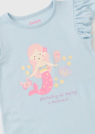 Girls Blue Mermaid Nightie (1-7yrs)