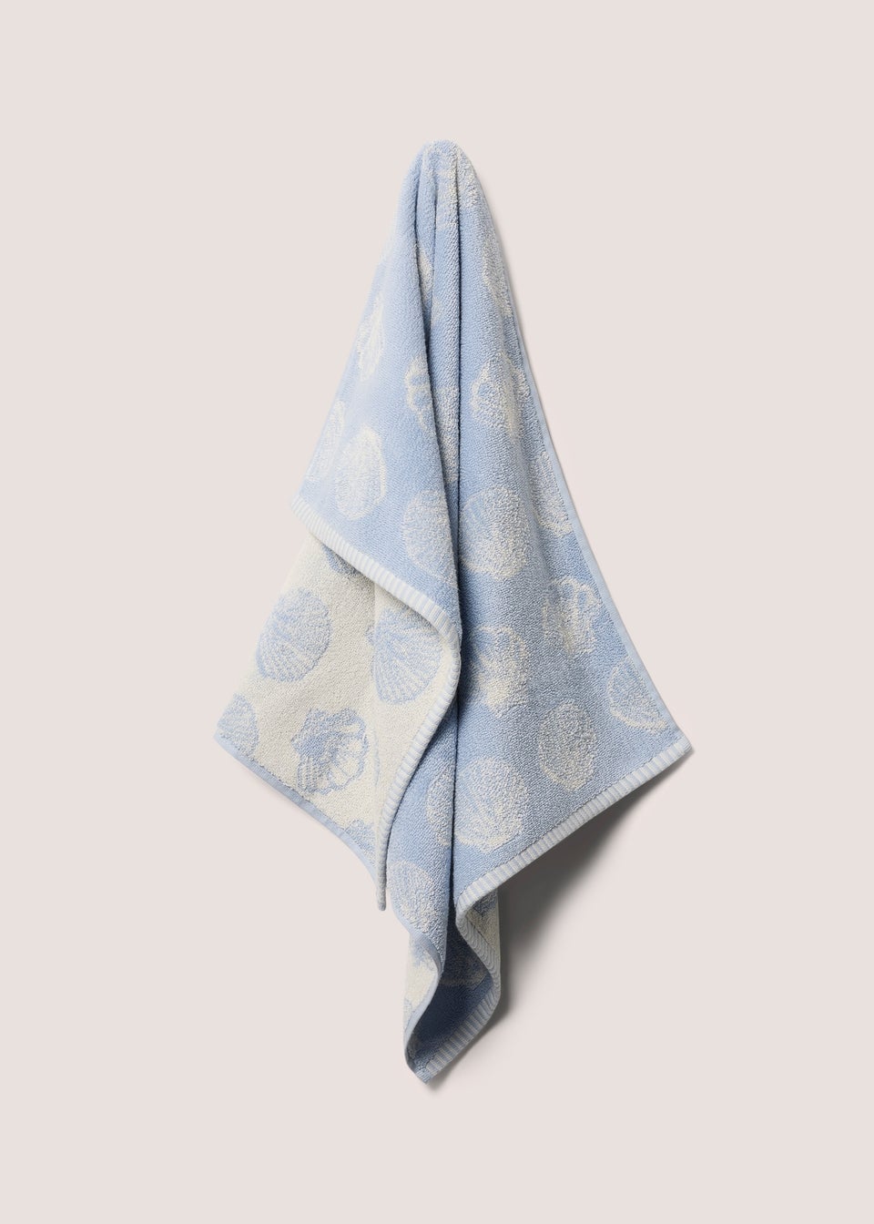 Blue Shell Jacquard Hand Towel