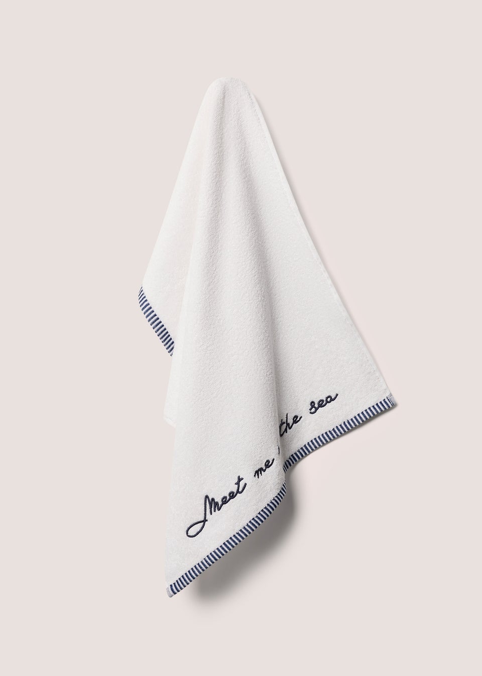 Navy St Ives Embroidered Hand Towel