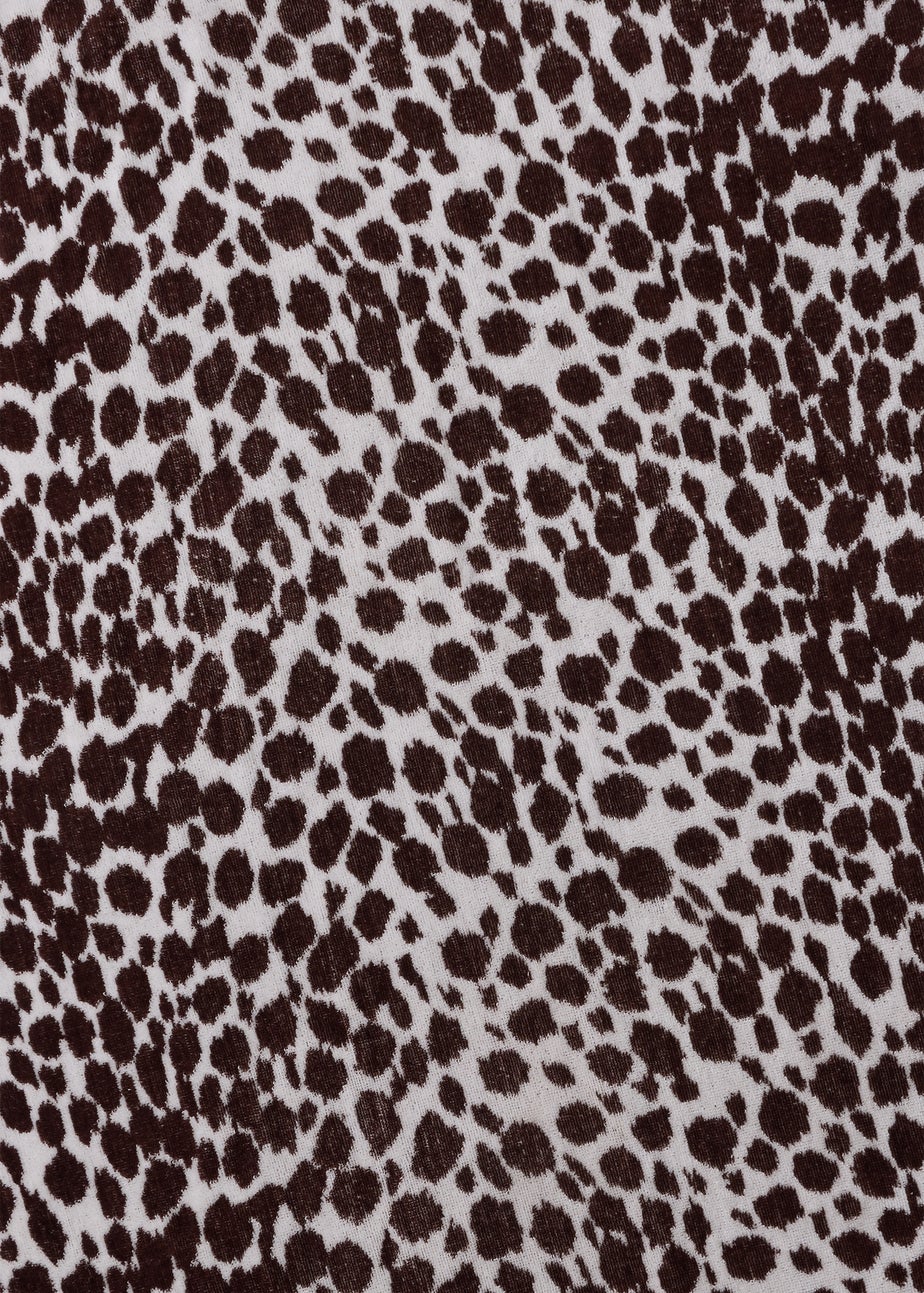 Brown Leopard Jacquard Beach Towel
