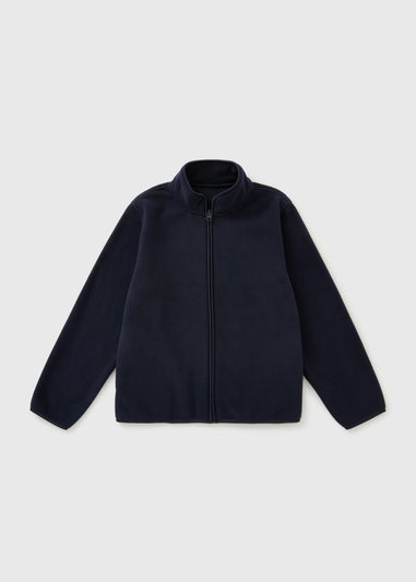 Boys Navy Zip Fleece (4-13yrs)