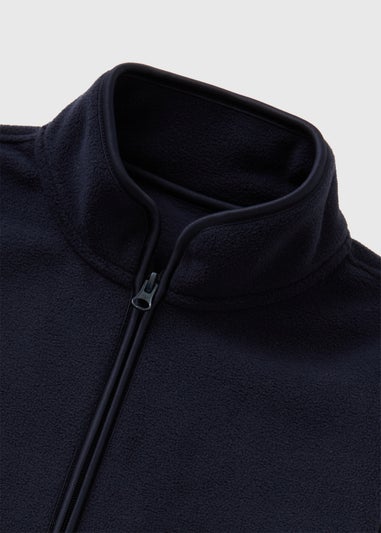 Boys Navy Zip Fleece (4-13yrs)