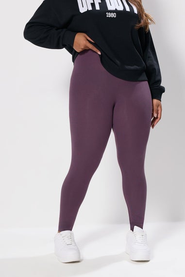 Yours Curve Purple High Waisted Leggings