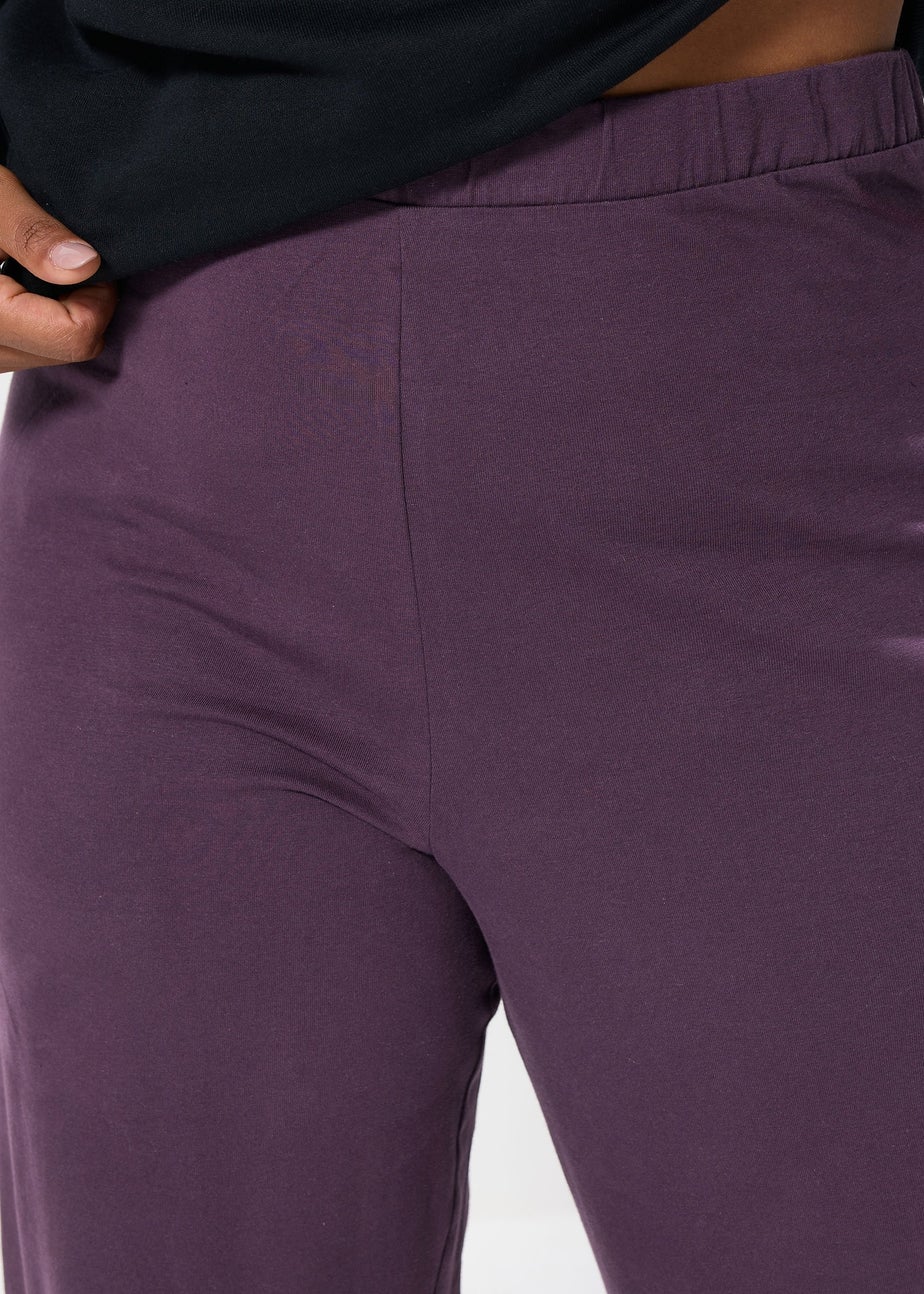 Yours Curve Purple Wide Leg Leggings