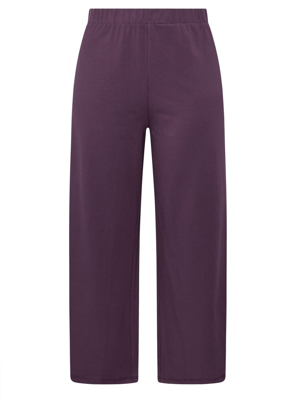 Yours Curve Purple Wide Leg Leggings