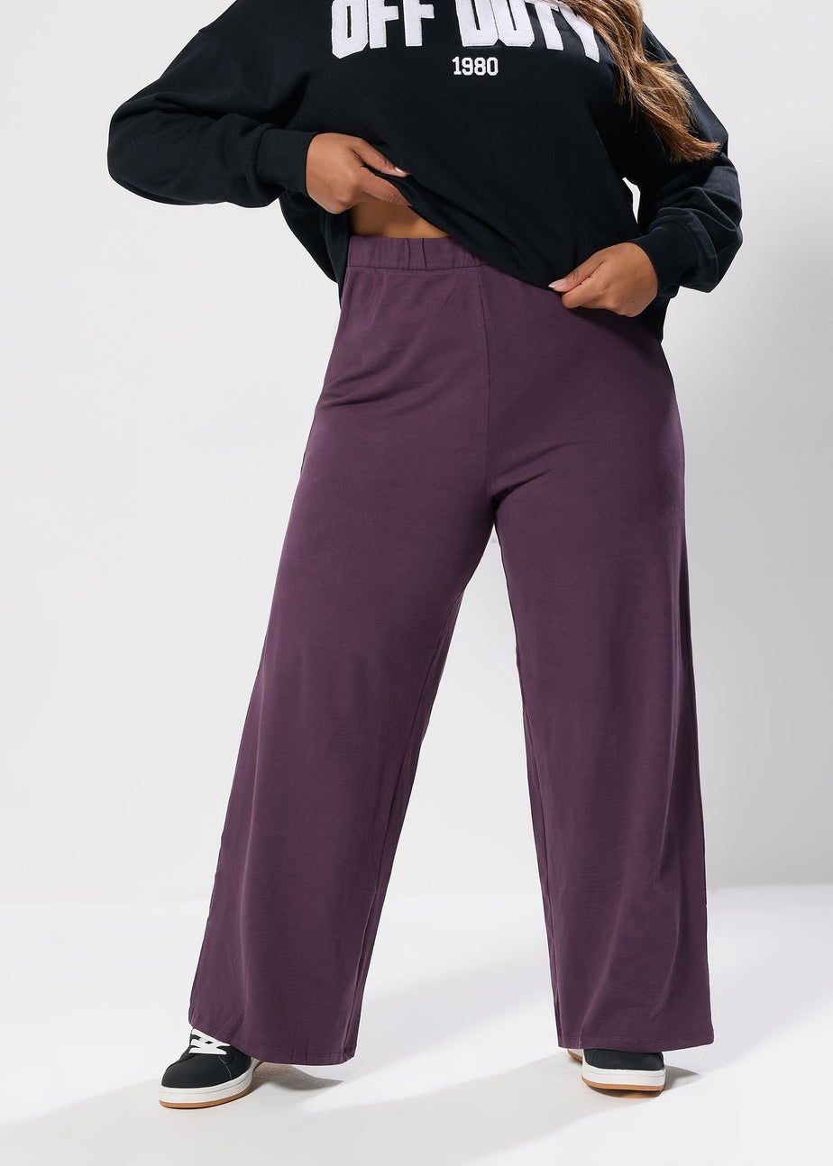 Yours Curve Purple Wide Leg Leggings