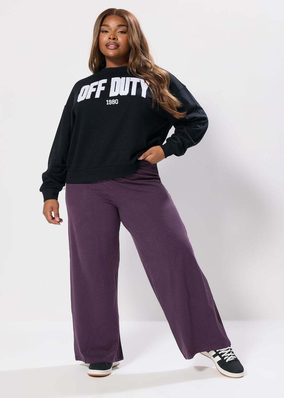 Yours Curve Purple Wide Leg Leggings