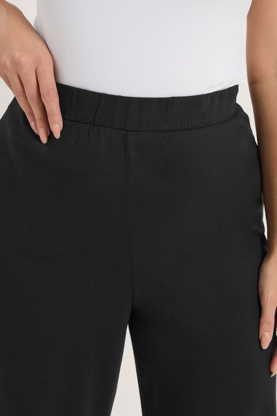 Yours Curve Black Wide Leg Leggings