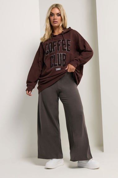 Yours Curve Brown Wide Leg Leggings