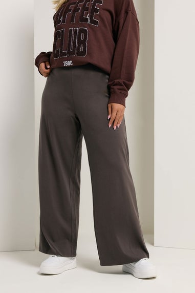 Yours Curve Brown Wide Leg Leggings