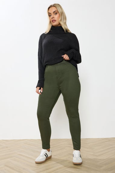 Yours Curve Green GRACE Jeggings
