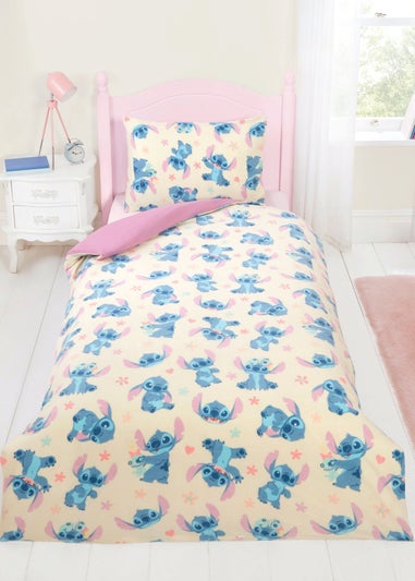 Disney Stitch Fleece White Bedding