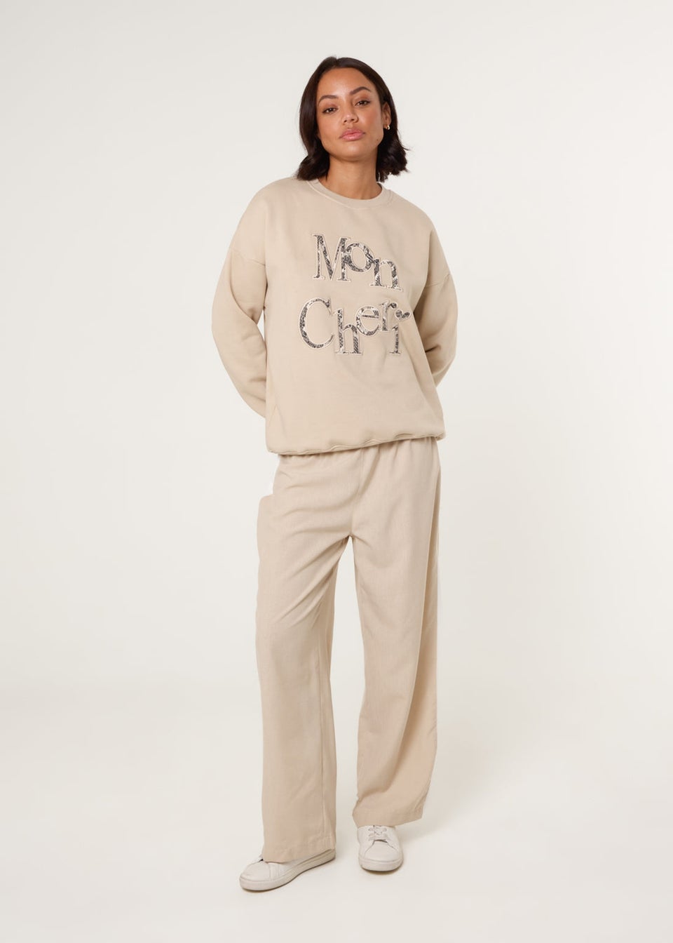 Blue Vanilla Stone Slogan Mon Cheri Snake Sweatshirt